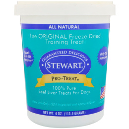 Stewart, Pro-Treat, высушенное сублимацией лакомство для собак, говяжья печень, 4 унц. (113,4 г)