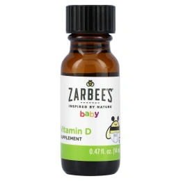 Zarbee's, Нэчуралс, витамин D для малышей, 0,47 жидк. унц. (14 мл)