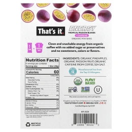 That's It, Energy, органические мини-батончики, смеси тропических батончиков, 6 мини-батончиков, 20 г (0,7 унции)