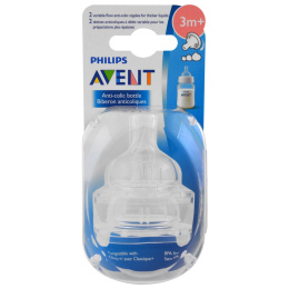 Philips Avent, Антиколиковые накладки на соски с регулируемым потоком, от 3 месяцев, 2 комплекта
