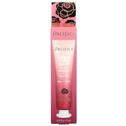 Pacifica, Веганский бальзам для ухода за кожей, сияние розы и шиповника, для губ и кожи, 13 мл (0,43 жидк. Унции)