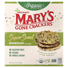 Mary's Gone Crackers, органические крекеры из суперсемена, розмарин, 113 г (4 унции)