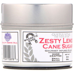 Gustus Vitae, Тростниковый сахар, Пикантный лимон, 2 унц. (56 г)
