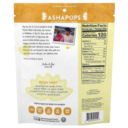 AshaPops, Popped Water Lily Seeds, куркума и чеснок, 28 г (1 унция)