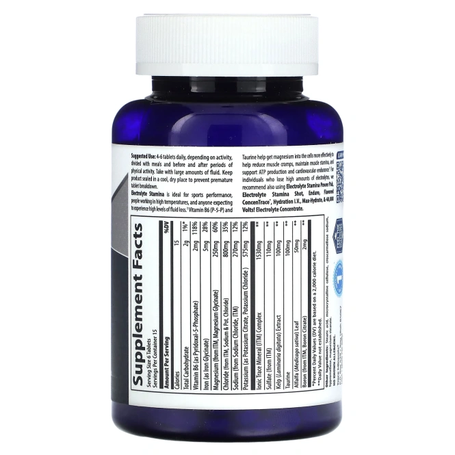 Trace Minerals ®, TM Sport, Electrolyte Stamina, 90 таблеток