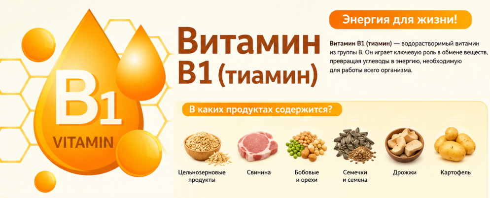 Витамин В1 (тиамин): что это такое и для чего он нужен организму?