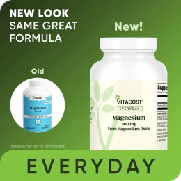 Vitacost, Everyday, магний, 500 мг, 180 капсул