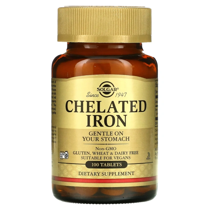 Chelated Iron Solgar Железо Хелат, 100 таблеток