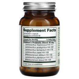 Flora, Пробиотики для детей, 60 капсул