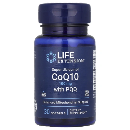 Life Extension, Супер убихинол - коэнзим Q10 с BioPQQ, 100 мг, 30 желатиновых капсул