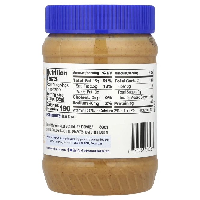 Peanut Butter & Co., Арахисовая паста, классическая кремовая, 454 г (16 унций)