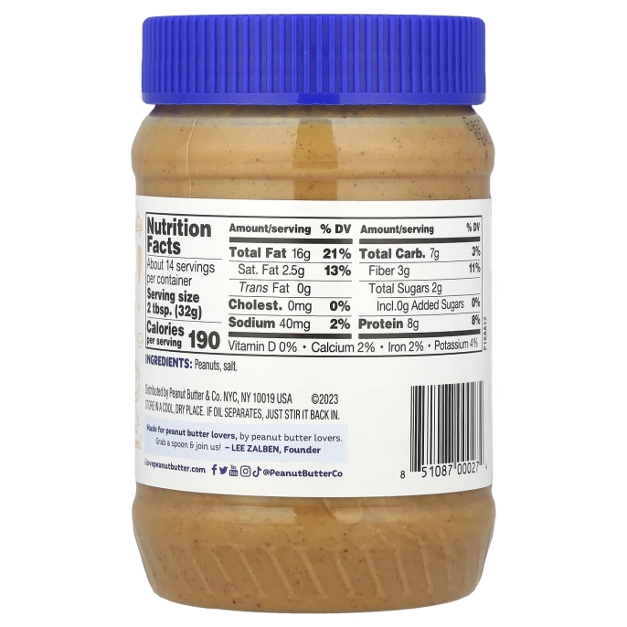 Peanut Butter & Co., Арахисовая паста, классическая кремовая, 454 г (16 унций)