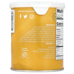 BNRG, Power Crunch®, протеиновые чипсы, чеддер, 60 г (2,1 унции)