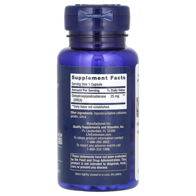Life Extension DHEA 25 мг, 100 капсул