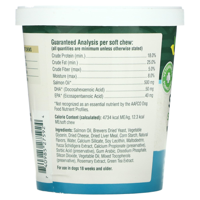 petnc NATURAL CARE, Естественный уход за домашними животными, кожа и шерсть, вкус печени, для всех собак, 60 жевательных пастилок