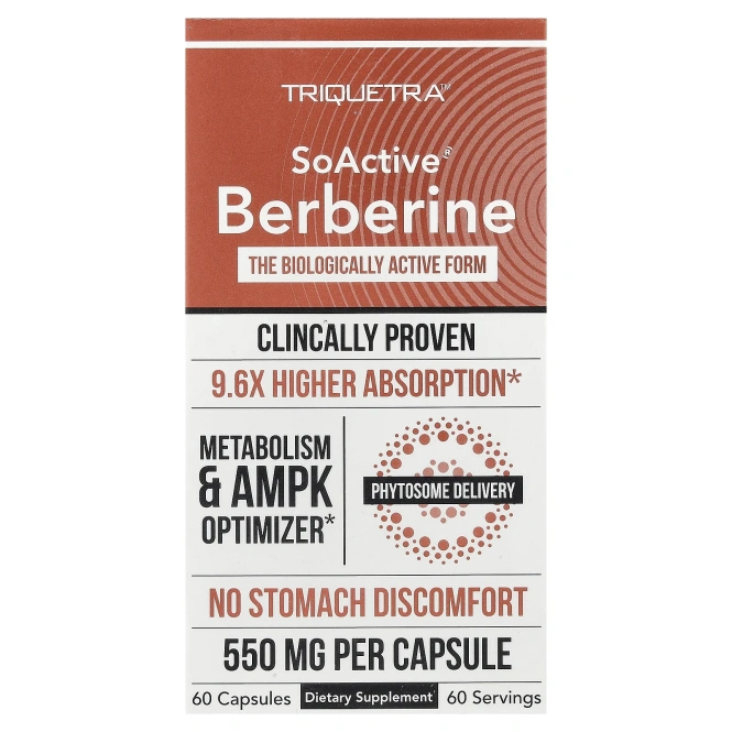 Triquetra Health, SoActive®, берберин, 60 капсул