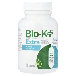Bio-K+, дополнительная добавка с пробиотиком, для борьбы со стрессом с Sensoril®, 60 капсул