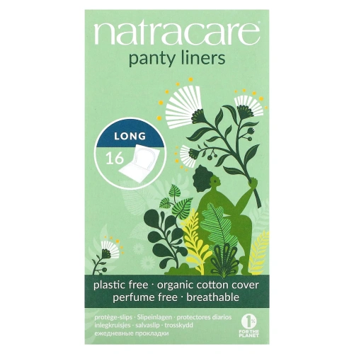 Natracare, Органические и натуральные ежедневные прокладки, длинные, 16 прокладок