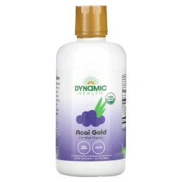 Dynamic Health, Жидкость Acai Gold Liquid (сертифицированная органическая) 32 жидких унции