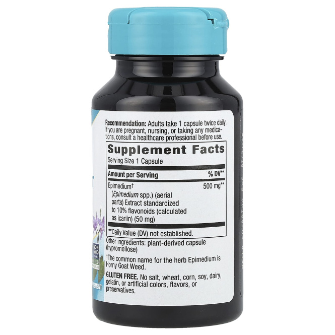 Nature's Way, Horny Goat Weed, 500 мг, 60 веганских капсул