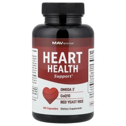 MAV Nutrition, добавка для поддержки здоровья сердца, 90 капсул