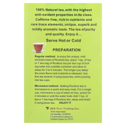 J&R Port Trading, Органический зеленый Ройбос, без кофеина, 40 чайных пакетиков, 3,53 унции (100 г)