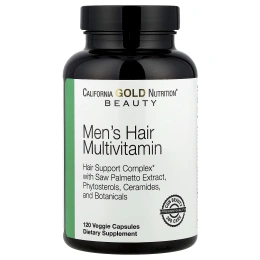 California Gold Nutrition, Beauty, мужские мультивитамины для волос, 120 растительных капсул