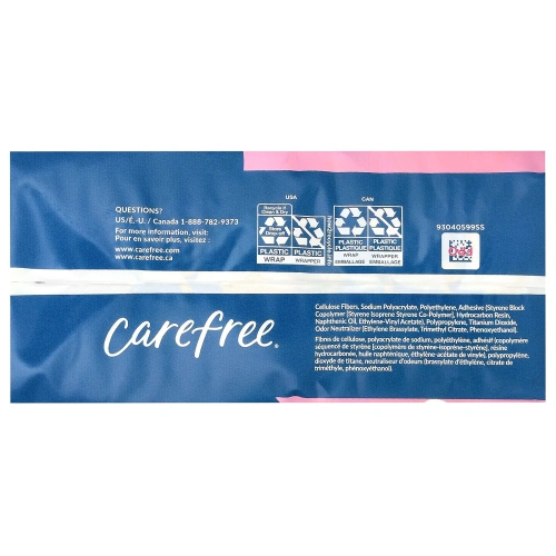 Carefree, ультратонкие, обычные с крылышками, 28 штук