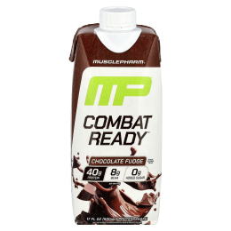 MusclePharm, Протеиновый коктейль Combat Ready ™, шоколадная помадка, 500 мл (17 жидк. Унций)