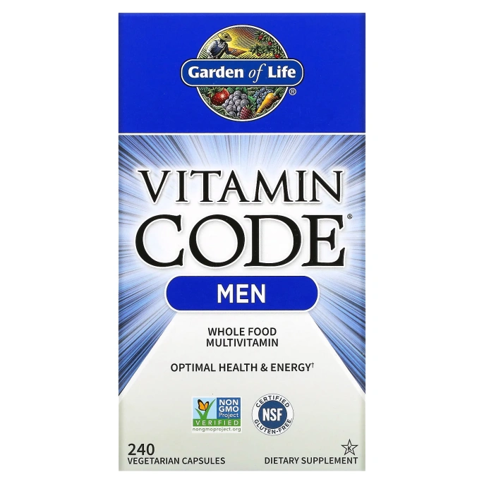 Garden of Life, Vitamin Code®, мультивитамины из цельных продуктов для мужчин, 240 вегетарианских капсул