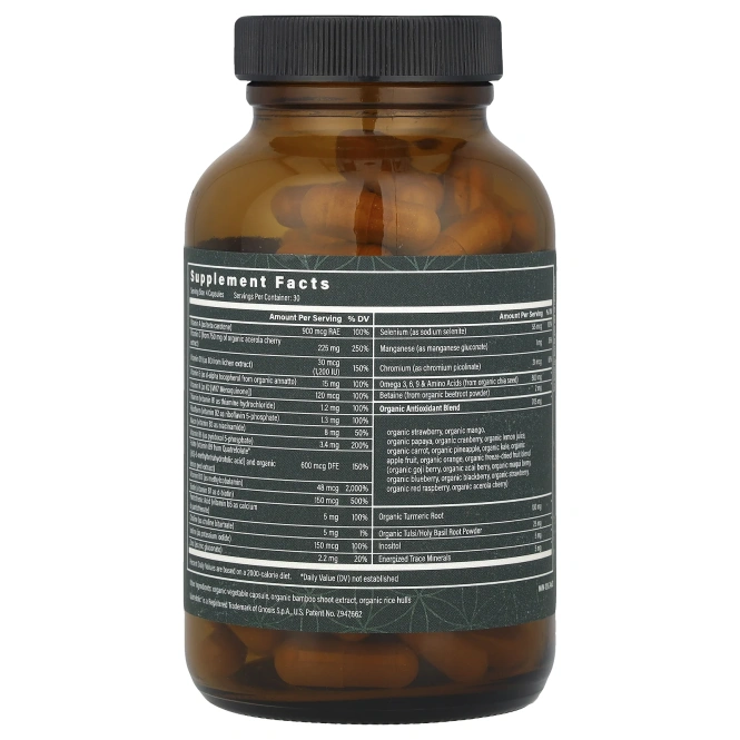 Global Healing, Органические мультивитамины с минералами, 120 капсул