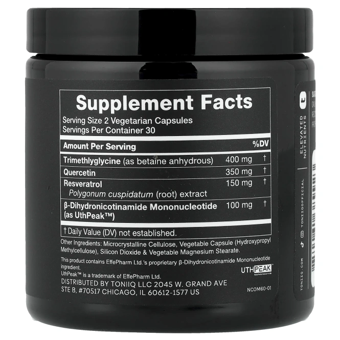 Toniiq, NMNH Complex 1000, 60 капсул