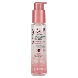 Giovanni, 2chic, Frizz Be Gone, сыворотка против пушения волос, для разглаживания непослушных волос, масло ши и масло сладкого миндаля, 81 мл (2,75 жидк. унции)