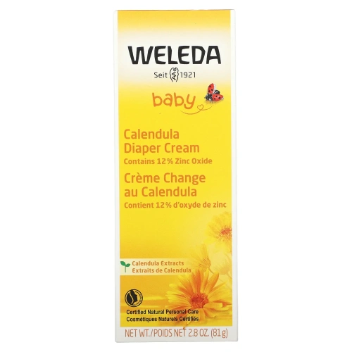 Weleda, Baby, Calendula Diaper Rash Cream, Calendula Extracts, 2.9 oz (81 g)