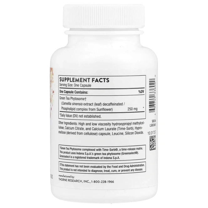 Thorne Research, Фитосомы зеленого чая, 60 капсул