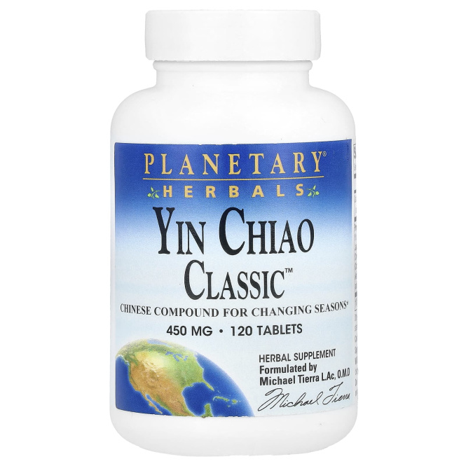 Planetary Herbals, Yin Chiao Classic, 450 мг, 120 таблеток