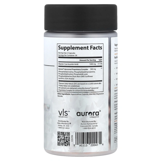 Aurora Nutrascience, витамин C, 60 капсул