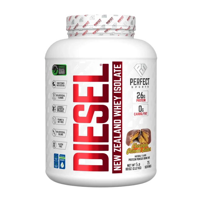 PERFECT Sports, Diet, новозеландский сывороточный изолят, шоколад и арахисовое масло, 2,27 кг (5 фунтов)