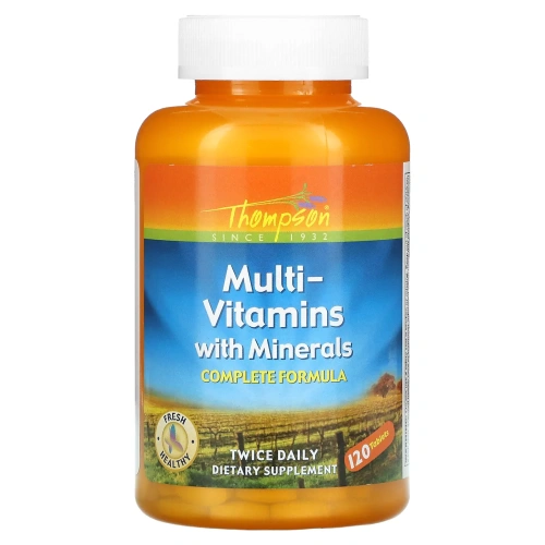 Thompson, мультивитамины с минералами, 120 таблеток