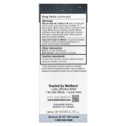 Homeolab USA, Kids Relief, сироп от кашля и простуды, ночная смесь, для детей 0–12 лет, 100 мл (3,4 жидк. унц.)