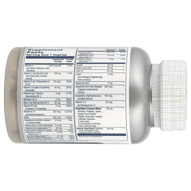 Solaray, Once Daily, мультивитамины для взрослых старше 50 лет, 90 растительных капсул