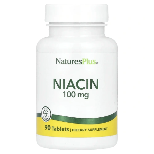 Nature's Plus, Ниацин, 100 мг, 90 таблеток