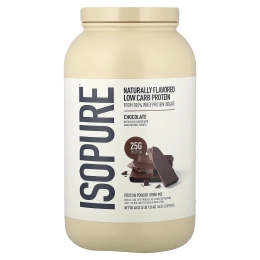 Isopure, протеиновый порошок с низким содержанием углеводов, со вкусом шоколада, 1,36 кг (3 фунта)