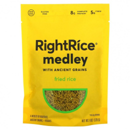 Rightrice, Ассорти из древних злаков, жареный рис, 170 г (6 унций)