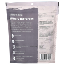 Chew + Heal, Мягкое вяленое лакомство для пожилых людей, для собак, с лососем, 340 г (12 унций)