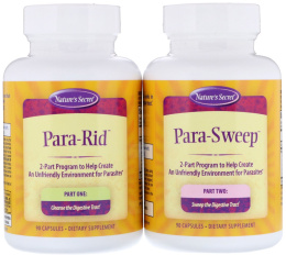 Nature's Secret, Parastroy, Очистка кишечного тракта, 2 бутылки по 90 капсул в каждой