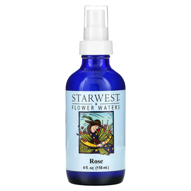 Starwest Botanicals, Цветочная вода, роза, 4 жидких унции (118 мл)
