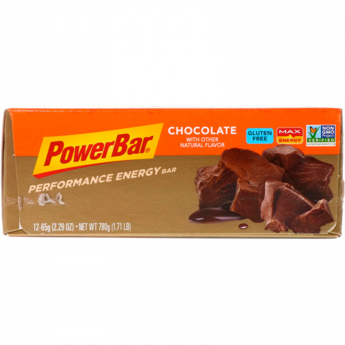 PowerBar, Performance Energy Bar, Chocolate, 12 Bars, 2.29 oz (65 g) Each