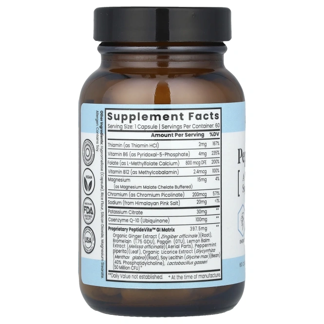 Zen Nutrients, PeptideVite ™, 60 капсул