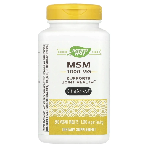 Nature's Way, MSM, Pure OptiMSM, 1000 мг, 200 таблеток